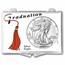 2025 1 oz Silver Eagle - w/Snap-Lock, Graduation Tassel Design