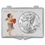 2025 1 oz Silver Eagle - w/Snap-Lock Holder, Valentine's Day