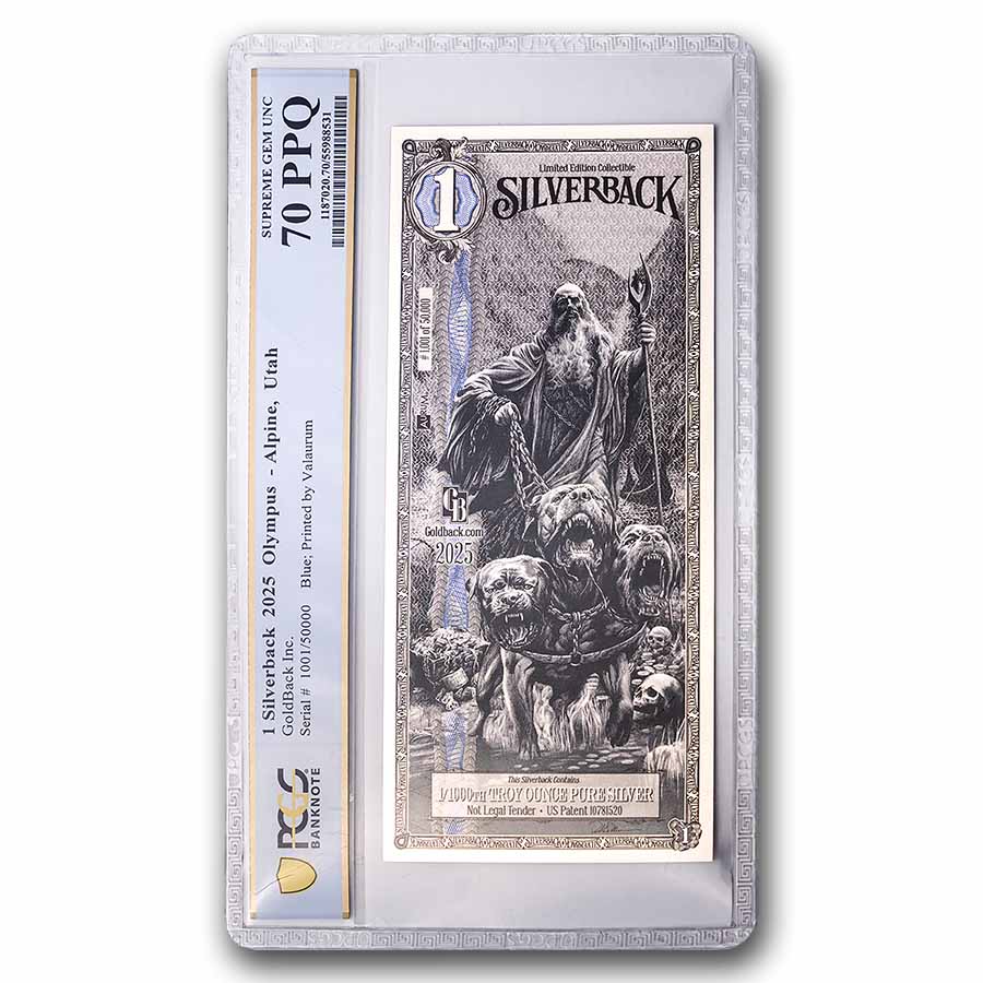 Buy 2025 1 Silverback Olympus Hades GEM UNC 70 PPQ Blue | APMEX
