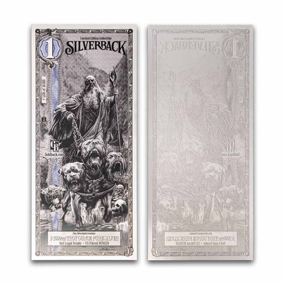 2025 1 Silverback Silver Note Legends of Olympus: Hades
