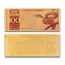 2025 100 mg Year of the Snake 24K Gold Foil Note