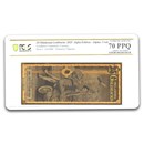 2025 25 Oklahoma Goldback Aurum Gold Foil Note MS-70 PCGS (Alpha)