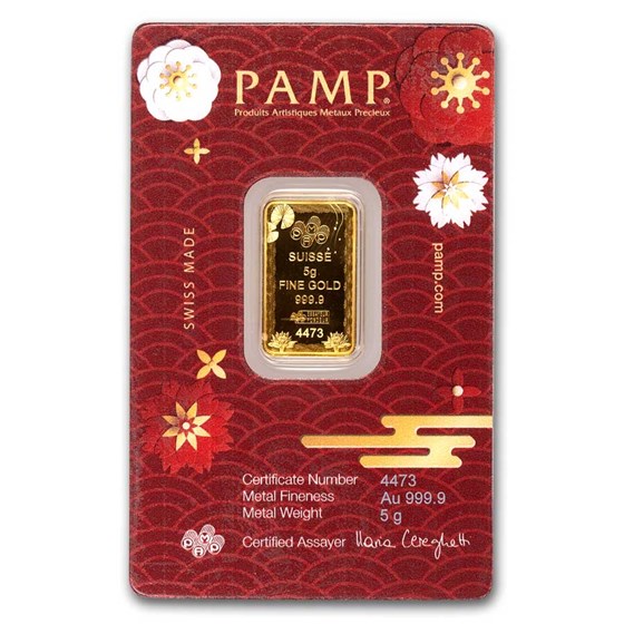 Buy 2025 5 gram Gold PAMP Good Luck: Koi Fish Bar | APMEX