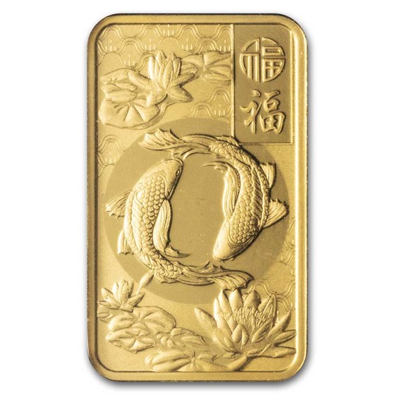 Buy 2025 5 gram Gold PAMP Good Luck: Koi Fish Bar | APMEX