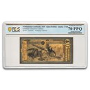 2025 5 Oklahoma Goldback Aurum Gold Foil Note MS-70 PCGS