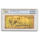 2025 50 New Hampshire Goldback - Aurum Gold Foil Note MS-70 PCGS