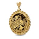 2025 8 gram Gold Panda Pendant (Rope-Screw Top Bezel)