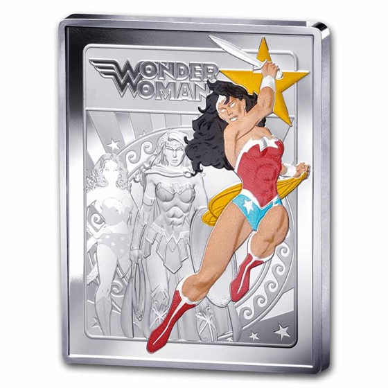 2025 Ag €10 Colorized Rectangular Justice League: Wonder Woman 2025 Ag €10 Colorized Rectangular Justice League: Wonder Woman