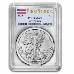 2025年 アメリカ 1オンス銀貨 シルバーイーグル PCGS MS69 FS Buy 2025 Silver Eagle MS-69 FirstStrike | APMEX