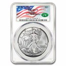 2025 American Silver Eagle MS-70 CAC (First Day of Delivery,Flag)