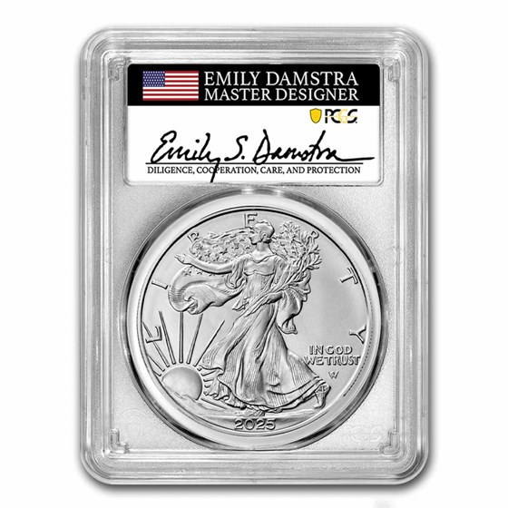 2025 American Silver Eagle MS-70 PCGS (FDI, Damstra) 2025 American Silver Eagle MS-70 PCGS (FDI, Damstra)