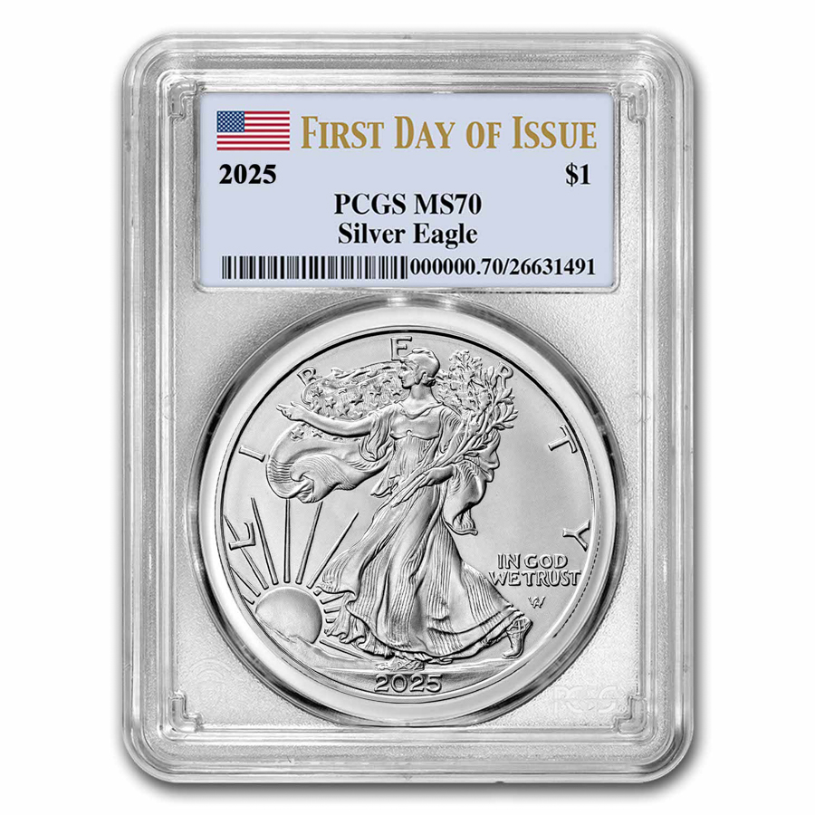 2025 American Silver Eagle MS-70 PCGS (First Day of Issue) | eBay 2025 American Silver Eagle MS-70 PCGS (First Day of Issue) | eBay