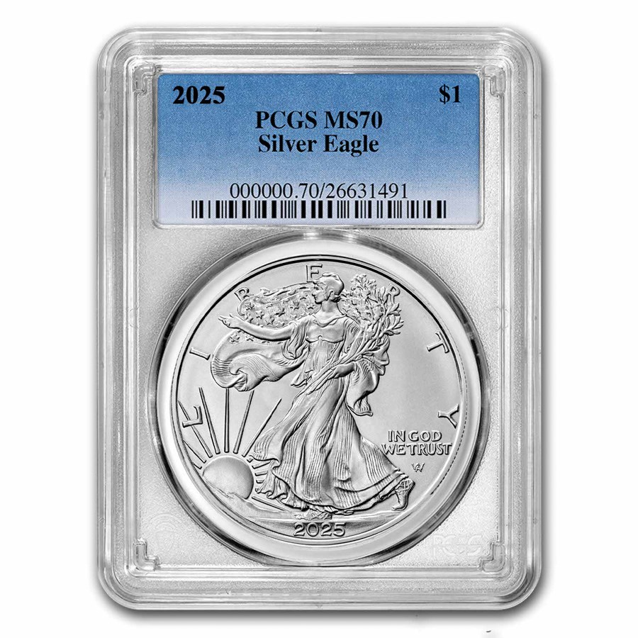 Buy 2025 Silver Eagle MS70 PCGS APMEX