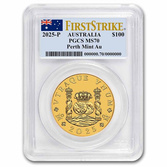 2025 AUS 1 oz Gold 225th Ann. Proclamation Pillar Dollar MS-70 FS 2025 AUS 1 oz Gold 225th Ann. Proclamation Pillar Dollar MS-70 FS
