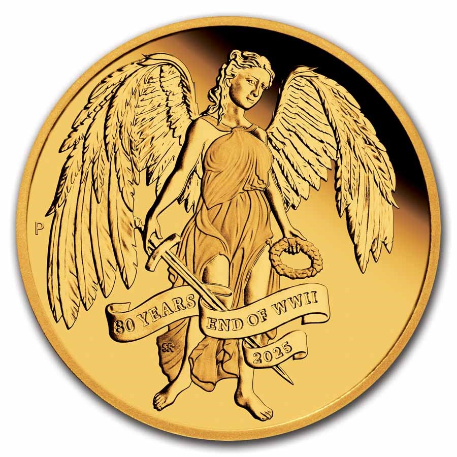 2025 AUS 1 oz Gold 80th Ann. End of WWII Winged Victory Proof