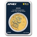 2025 AUS 1 oz Gold Lunar Year of the Snake (MD® Premier+PCGS)