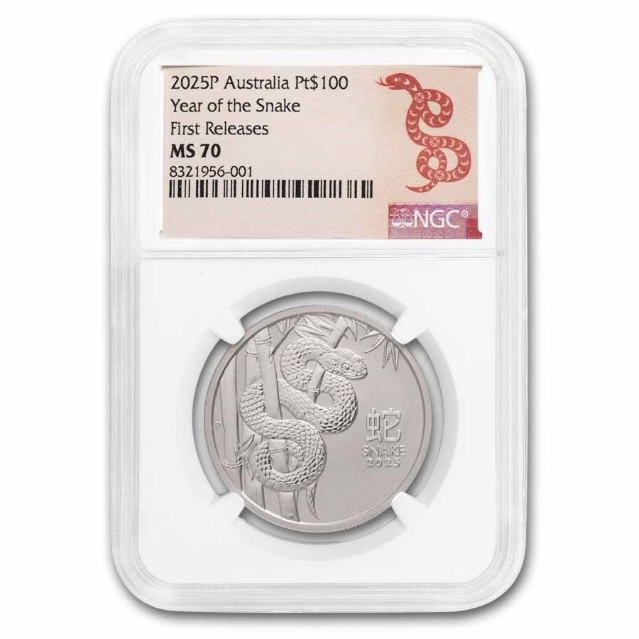 2025 AUS 1 oz Platinum Lunar Snake MS-70 NGC