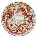 2025 AUS 1 oz Silver Double Phoenix Colorized BU Cap, (Red, Cap)