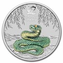 2025 AUS 1 oz Silver Lunar Green Snake Money Expo ANDA (in card)