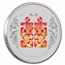 2025 AUS 1 oz Silver Lunar Snake Colorized Double Happiness Card