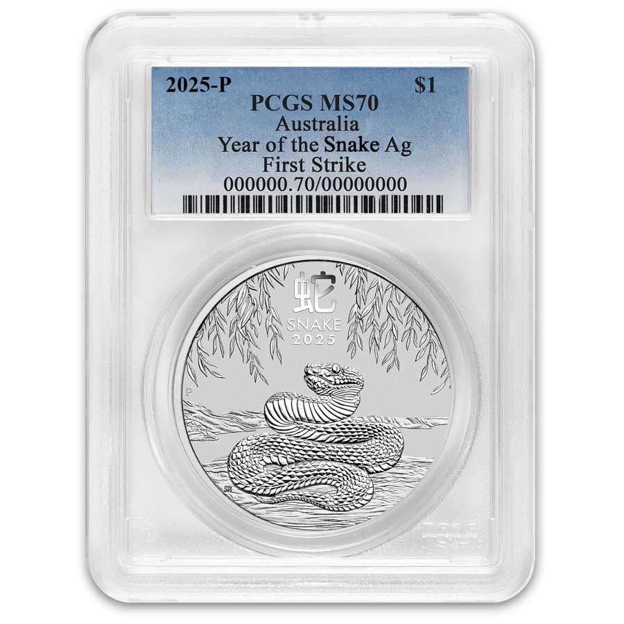 2025 AUS 1 oz Silver Lunar Snake MS-70 PCGS (First Strike)