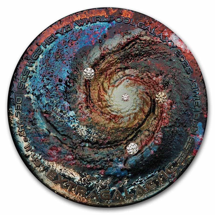2025 AUS 5 oz Silver Colorized Extragalactic Antiqued (Box & COA)