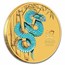 2025 Australia 1/10 oz Colorized Gold Lunar Blue Snake BU