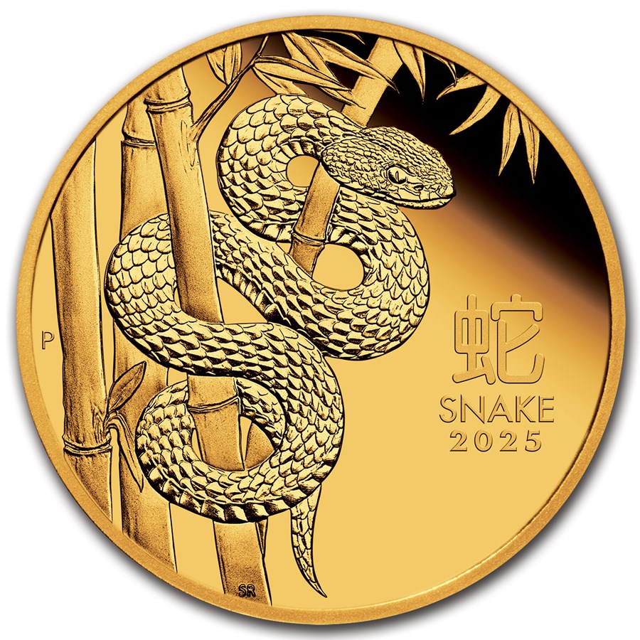 2025 Australia 1/10 oz Gold Lunar Snake Proof (w/Box & COA)