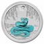 2025 Australia 1/2 oz Silver Lunar Snake BU (Colorized, SIII)