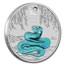 2025 Australia 1/4 oz Silver Lunar Snake BU Colorized (In Card)