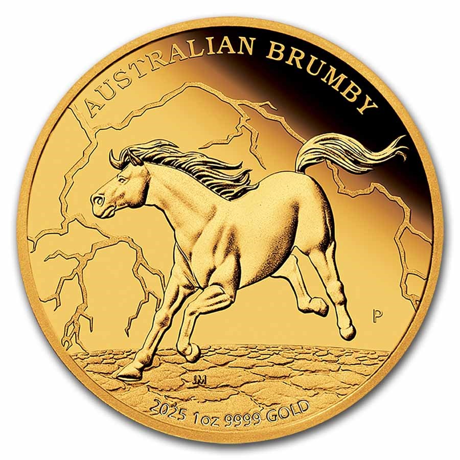 2025 Australia 1 oz Gold Australian Brumby Proof (w/Box & COA)
