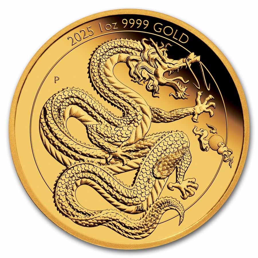 2025 Australia 1 oz Gold Dragon Proof (w/Box & COA)