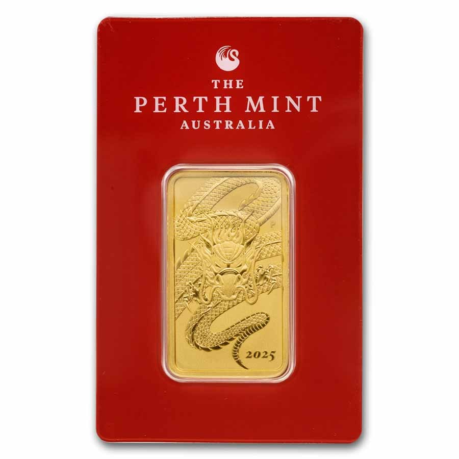 Biuy 2025 Australian 1 oz Gold $100 Dragon Rectangular | APMEX