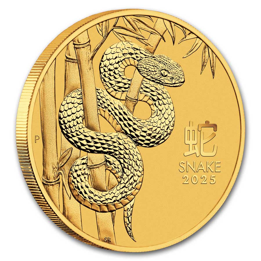 Buy 2025 Australian 1 oz Gold Lunar Snake MS-70 (FS, Red) | APMEX
