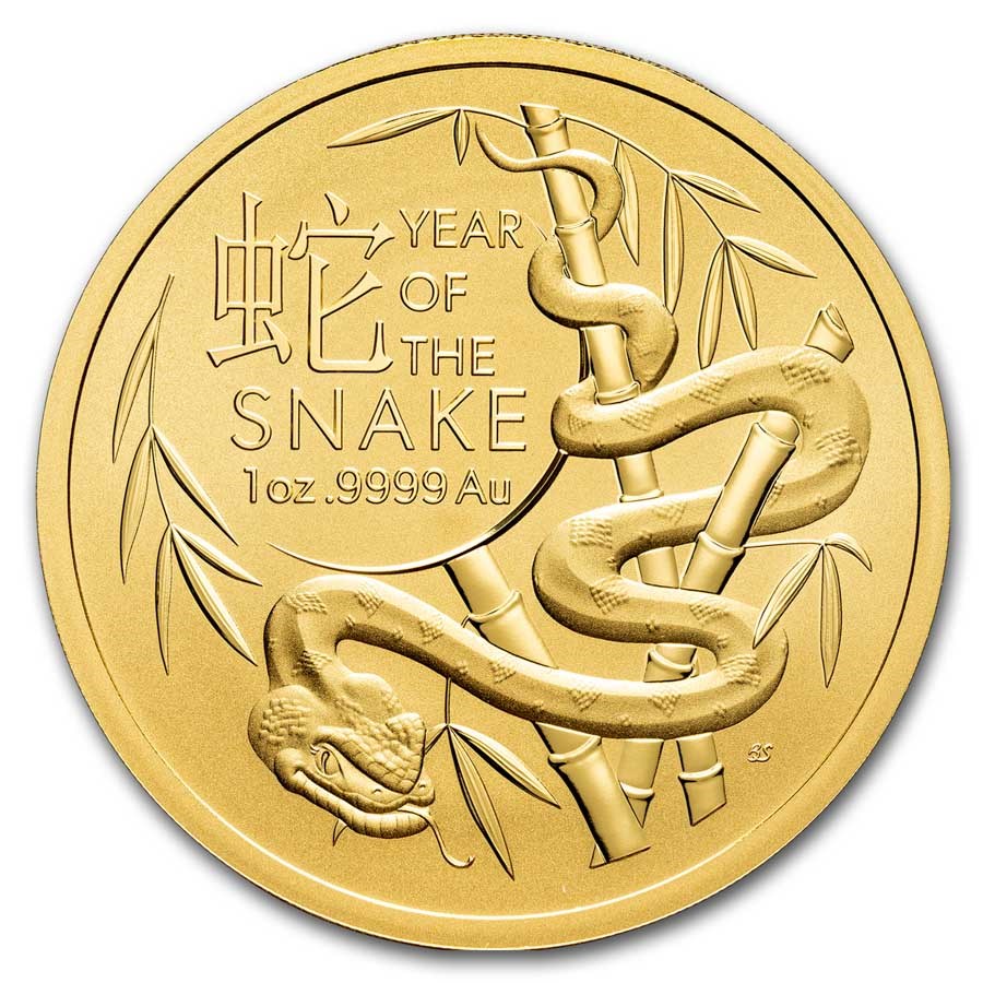 2025 Australia 1 oz Gold Lunar Year of the Snake BU
