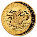 2025 Australia 1 oz Gold Swan Proof (HR, w/Box & COA)