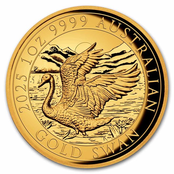 2025 Australia 1 oz Gold Swan Proof (HR, w/Box & COA) 2025 Australia 1 oz Gold Swan Proof (HR, w/Box & COA)