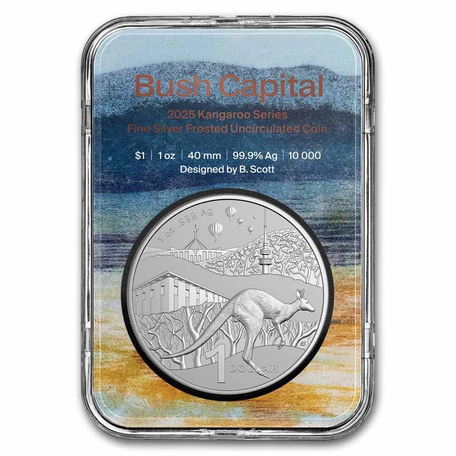 2025 Australia 1 oz Silver $1 Kangaroo Frosted Uncirculated