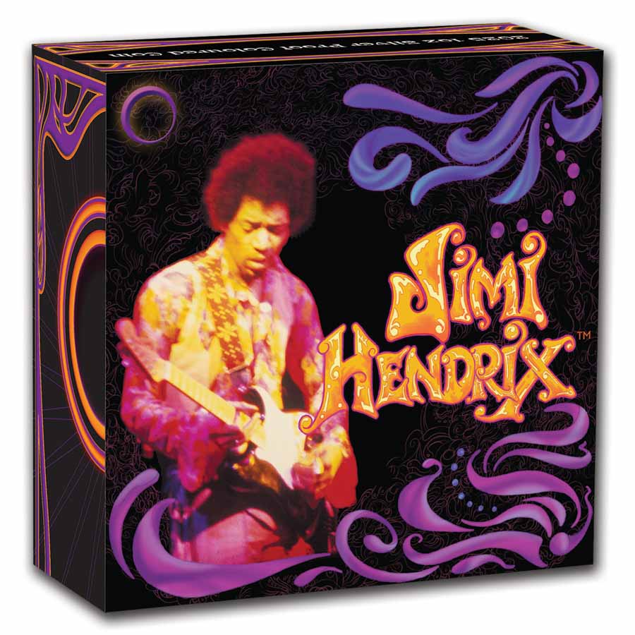 Buy 2025 AUS 1 oz Silver Colorized Jimi Hendrix Proof | APMEX