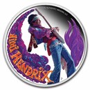 2025 Australia 1 oz Silver Colorized Jimi Hendrix Proof (Box)