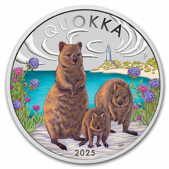 2025 Australia 1 oz Silver Colorized Quokka Proof 2025 Australia 1 oz Silver Colorized Quokka Proof