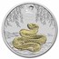 2025 Australia 1 oz Silver Lunar Snake (Gilded, w/Box & COA)