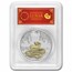 2025 Australia 1 oz Silver Lunar Snake MS-70 PCGS (Gilded w/ COA)