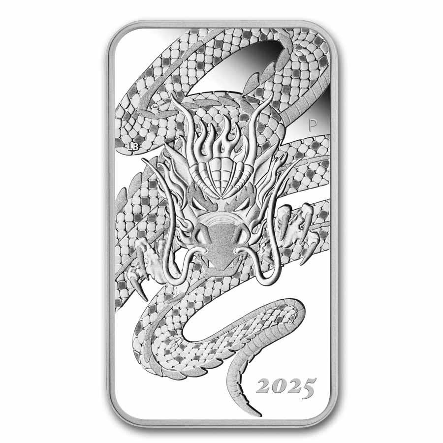銀足　　金属製ドラゴン彫刻定規 約30cm 2025-australia-1-oz-silver-