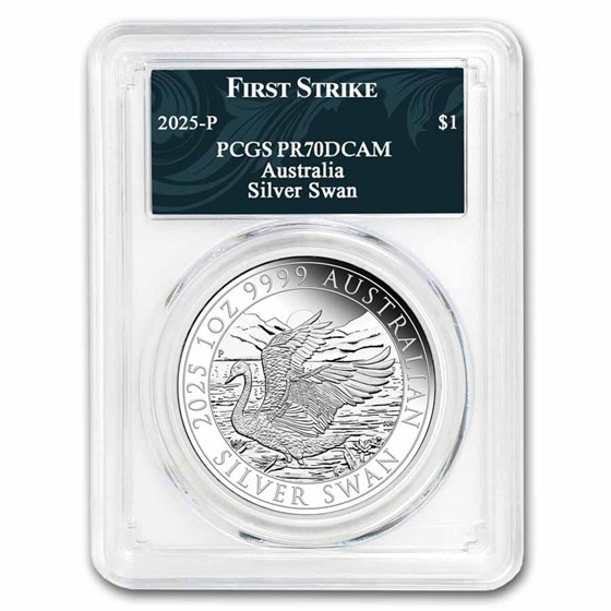 2025 Australia 1 oz Silver Swan PR-70 PCGS (FS, Swan Label) 2025 Australia 1 oz Silver Swan PR-70 PCGS (FS, Swan Label)
