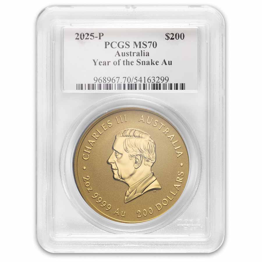 2025 Australia 2 oz Gold Lunar Snake MS-70 PCGS (Red Label) | eBay