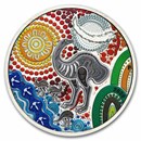 2025 Australia 2 oz Silver Colorized Emu Utingat (Antiqued)