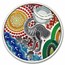 2025 Australia 2 oz Silver Colorized Emu Utingat (Antiqued)