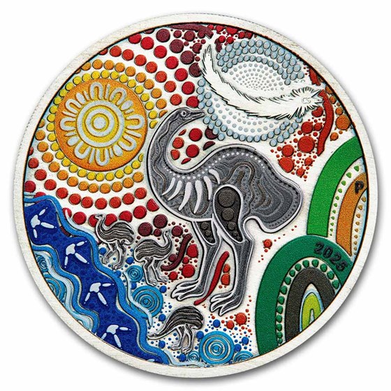 2025 Australia 2 oz Silver Colorized Emu Utingat (Antiqued) 2025 Australia 2 oz Silver Colorized Emu Utingat (Antiqued)