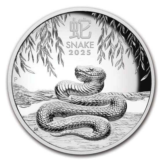 2025 Australia 5 oz Silver Lunar Snake Proof (HR, w/Box & COA)